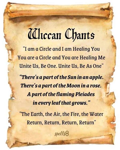 The revival of pagan chants in contemporary pagan and witchcraft communities.